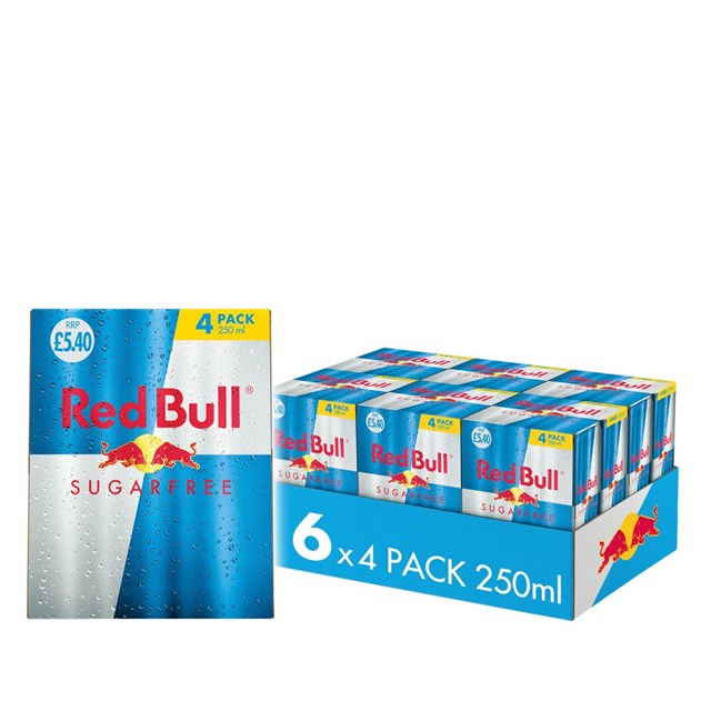 Red Bull Sugar Free 250ml 6 x 4 pack 24 cans