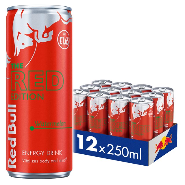 Red Bull Energy Drink Editions Red Edition Watermelon 250ml £1.65 (12 Pack)
