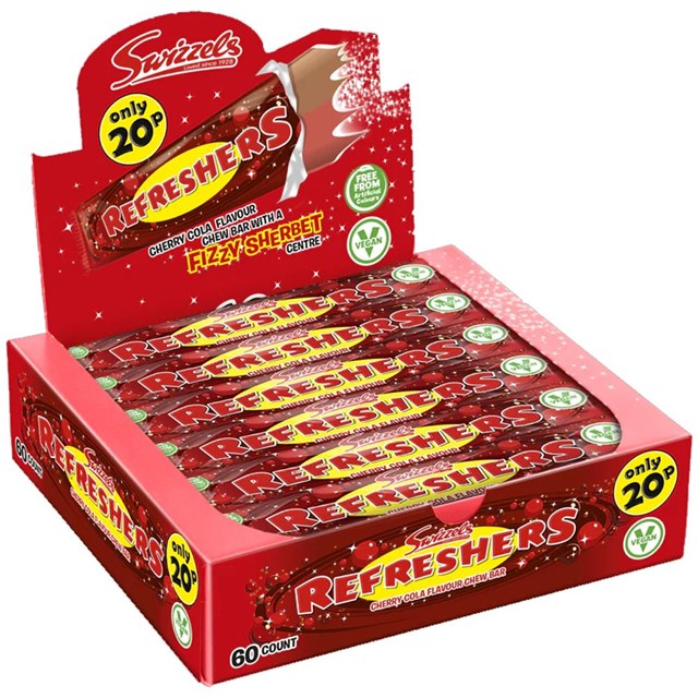 Swizzels Refreshers Chew Bar Cherry Cola 18g 60 Pack