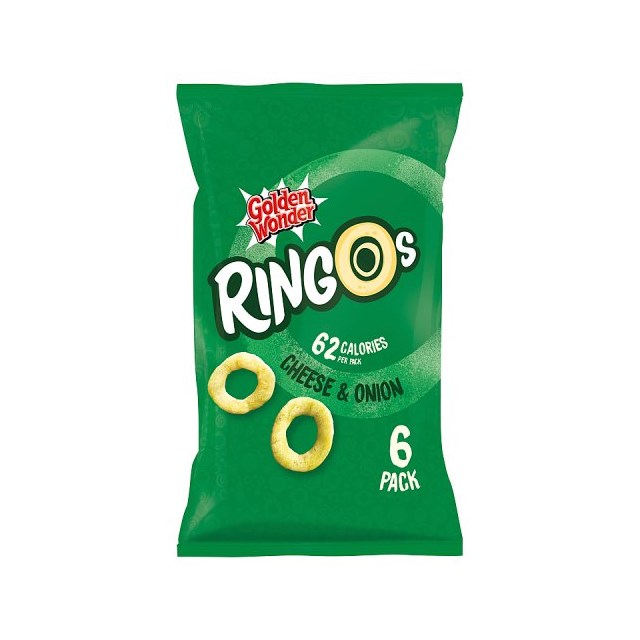 Ringos Cheese & Onion 6 Pack 12 x 6 Pack 72 Bags