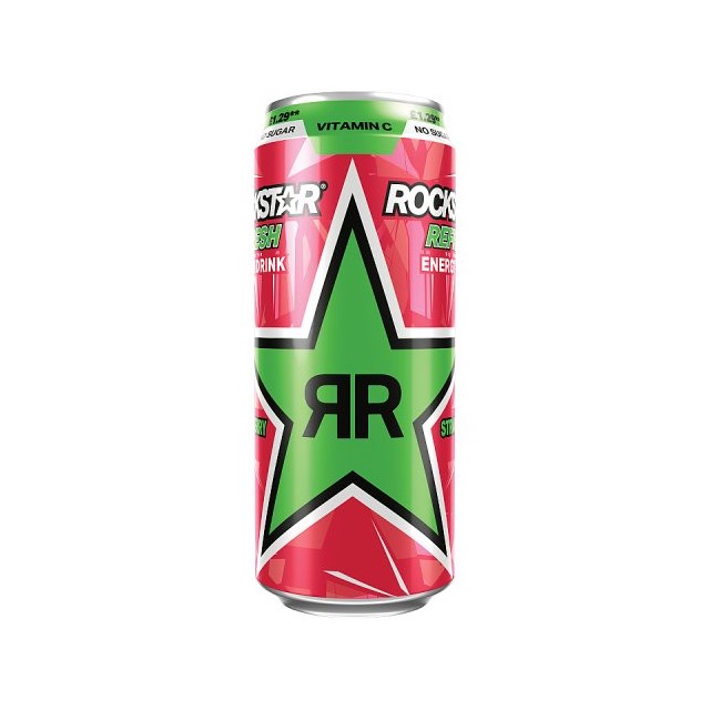 Rockstar Energy Drink Refresh Strawberry & Lime 500ml £1.29 (12 Pack)