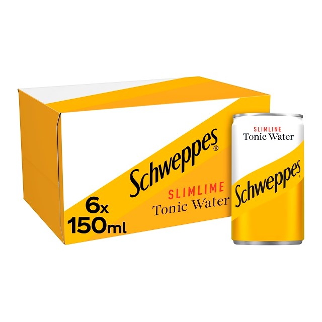 SCHWEPPES SLIMLINE TONIC 150ml Cans (4 x 6 Pack)