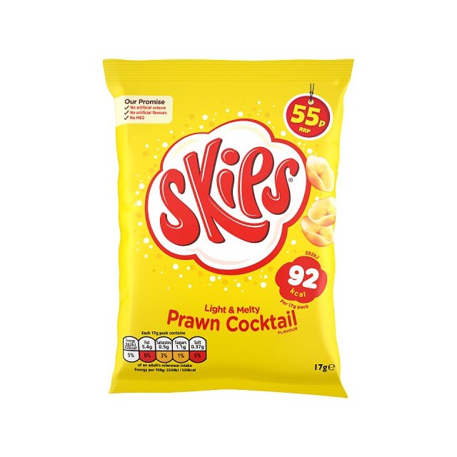 Skips Prawn Cocktail 17g 55p (30 Pack)