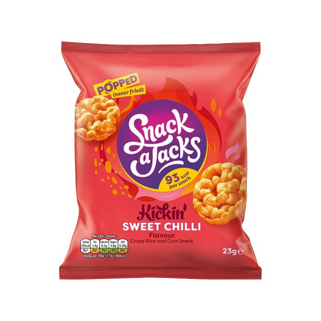 Snack A Jacks Kickin Sweet Chilli 23g (24 Pack)