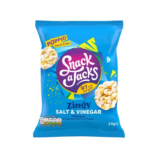 Snack A Jack Zingy Salt & Vinegar 23g (24 Pack)