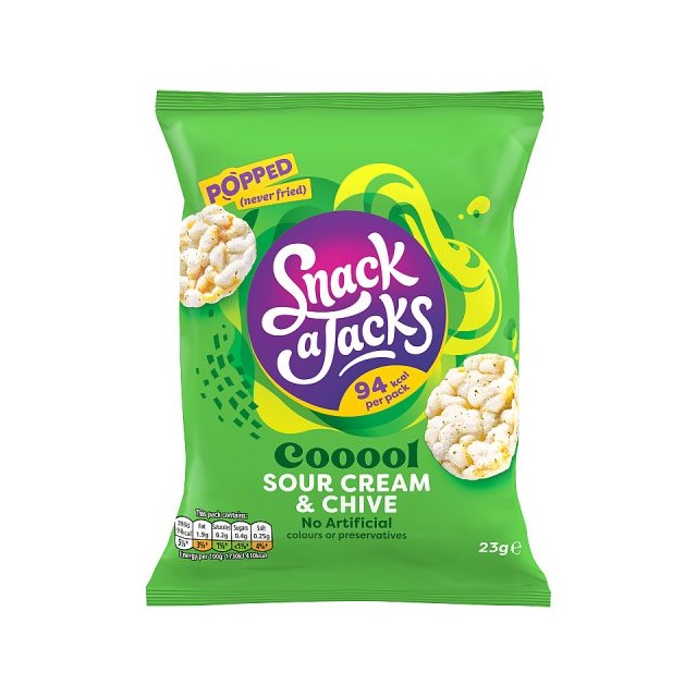 Snack A Jack Cooool Sour Cream & Chive 23g (24 Pack)