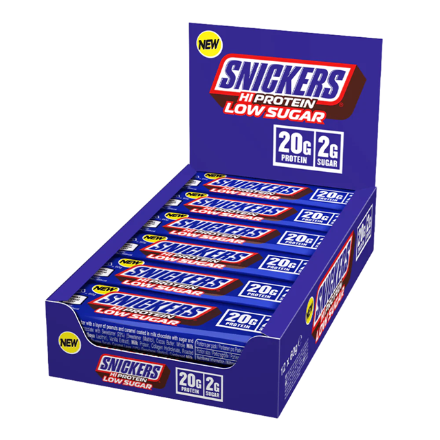 Snickers Hi-Protein Low Sugar 20g Protein 2g Sugar 57g 12 Pack