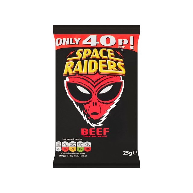 Space Raiders Beef 25g 40p (36 Pack)