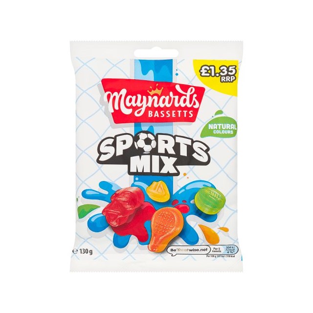 Maynards Bassetts Sports Mix 130g 10 Pack £1.35