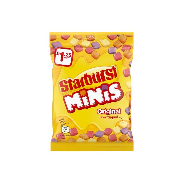 Starburst Minis Original 125g 12 Pack £1.25