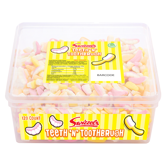 Swizzels Tubs Teeth & Tothbrushes 120 Pieces