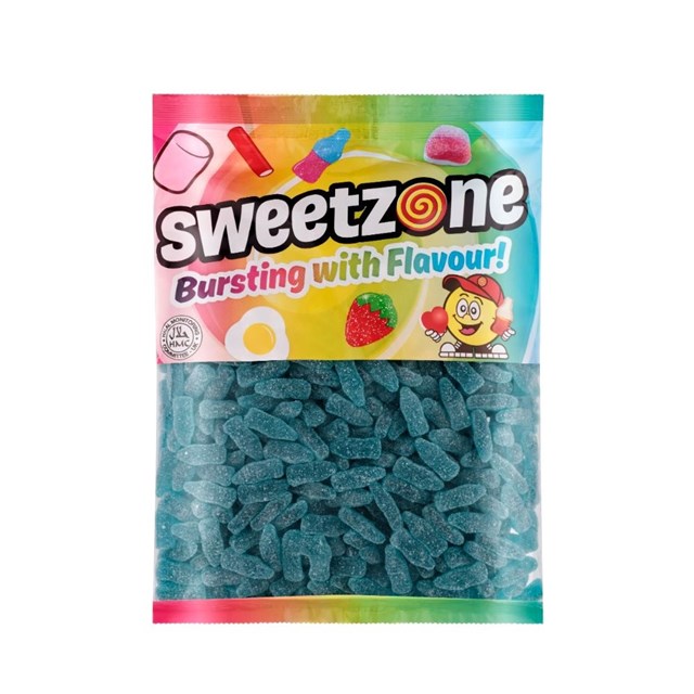 SWEETZONE 1kg BAGS BLUE RASPBERRY BOTTLES