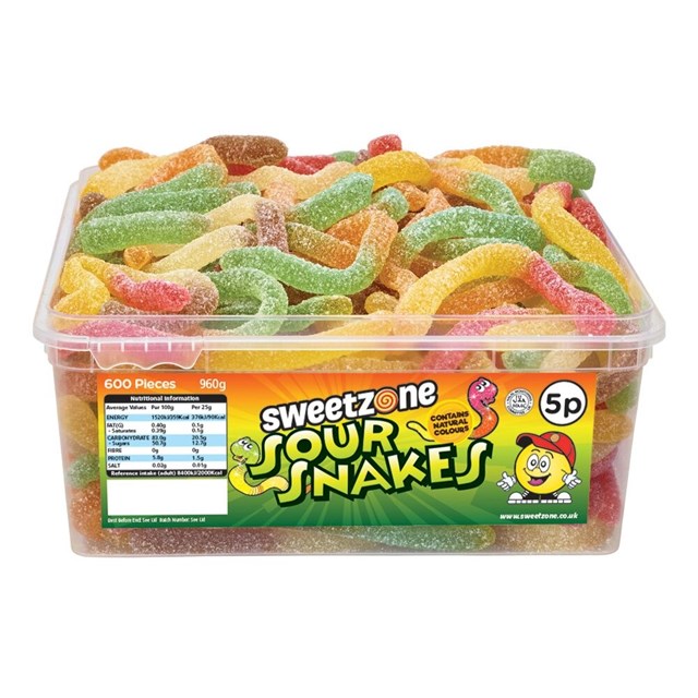 SWEETZONE 5P TUBS Sour Snakes
