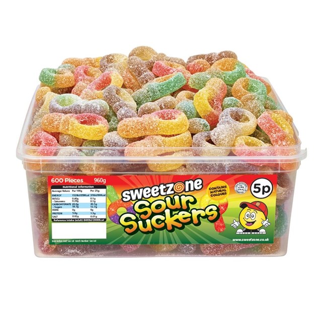 SWEETZONE 5P TUBS Sour Suckers
