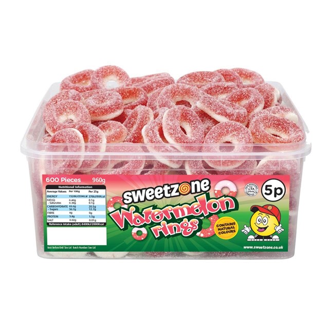 SWEETZONE 5P TUBS Watermelon Rings