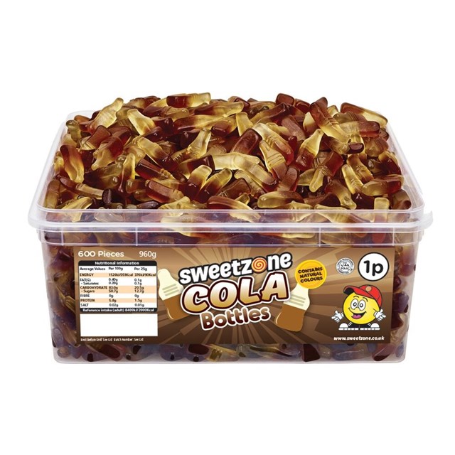SWEETZONE 1P TUBS Cola Bottles