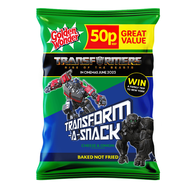 Golden Wonder Transform A Snack Cheese & Onion 27g 30 Pack 50p
