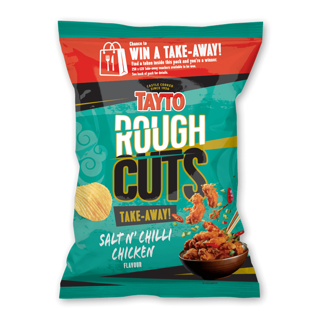 Tayto Crisps Rough Cuts Salt & Chilli Chicken 95g 12 Pack