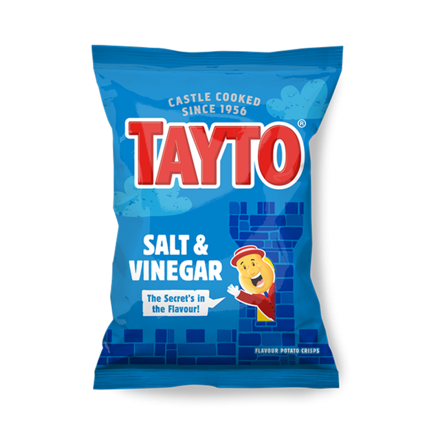 Tayto Salt & Vinegar Crisps 32.5g (32 Pack)