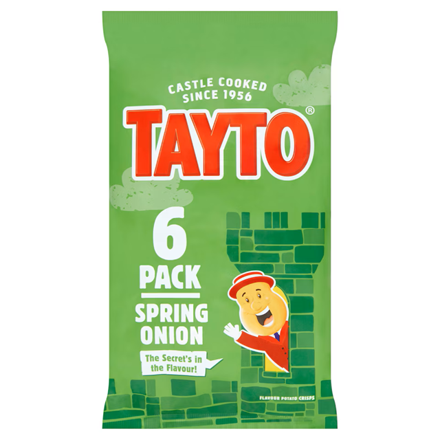 Tayto Crisps Spring Onion 25g 6 Pack 16 Pack
