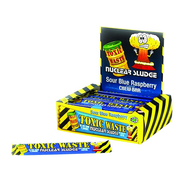 Toxic Waste Nuclear Sludge Blue Raspberry Chew Bar 20g (50 Pack)
