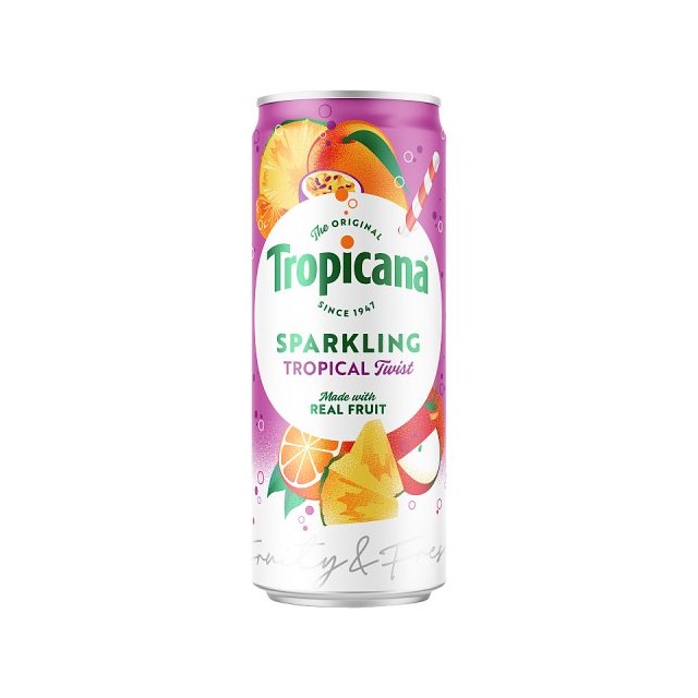 Tropicana Sparkling Tropical Twist 250ml 12 Pack