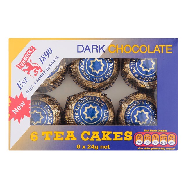 Tunnocks Dark Chocolate Tea Cakes 6 Pack