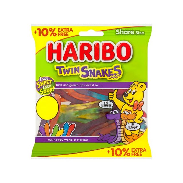 HARIBO £1.25 TWIN SNAKES 160g (12 PACK)