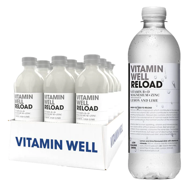 Vitamin Well Reload Lemon & Lime 500ml 12 Pack