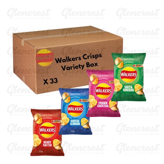 Walkers Crisps Variety Box 25g 33 Pack