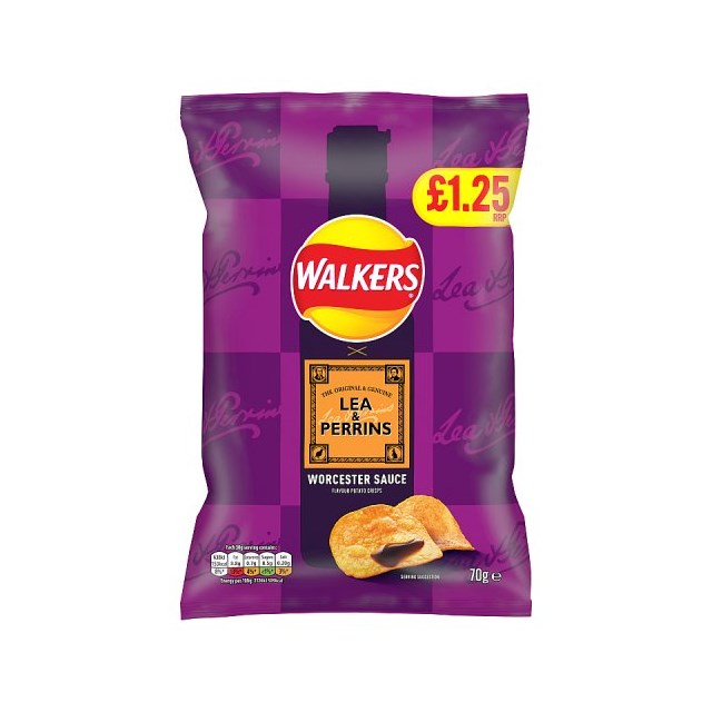 Walkers Lea & Perrins Worcester Sauce 70g 18 Pack £1.25