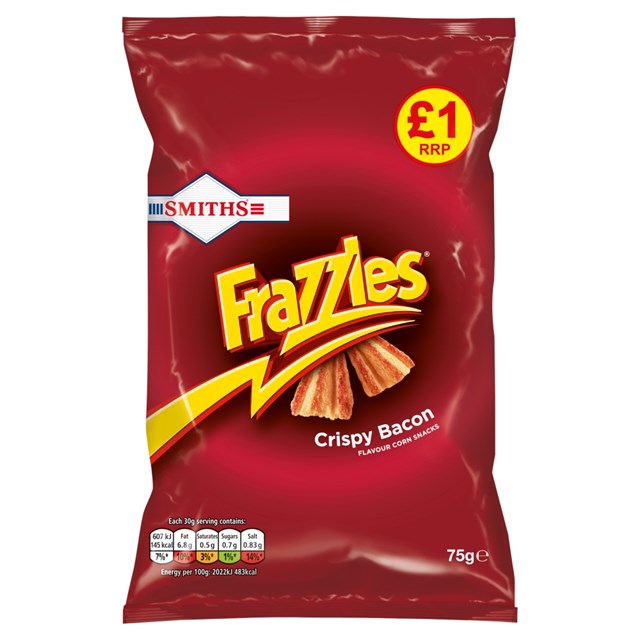 WALKERS FRAZZLES BACON £1 75g (15 PACK)