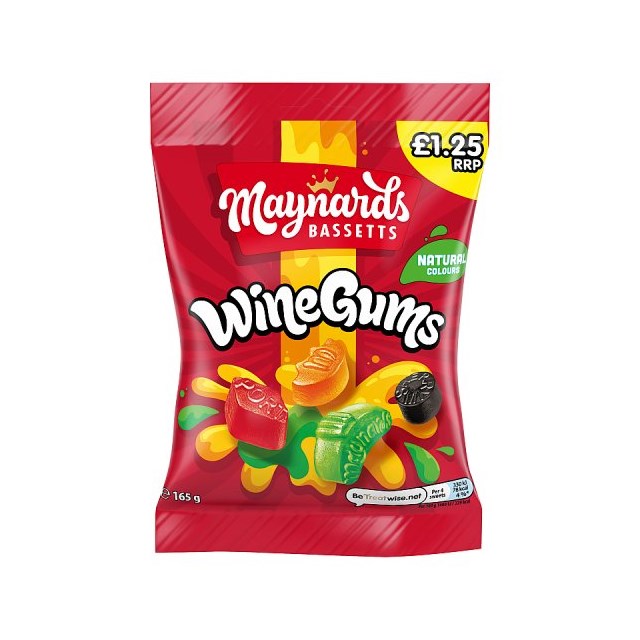 Maynards Bassetts Wine Gums 130g (12 Pack)