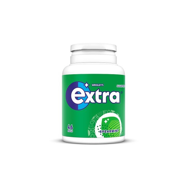 Wrigleys Extra Chewing Gum Spearmint 46 Pieces 6 Bottles