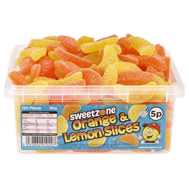 SWEETZONE 5P TUBS Orange & Lemon Slices