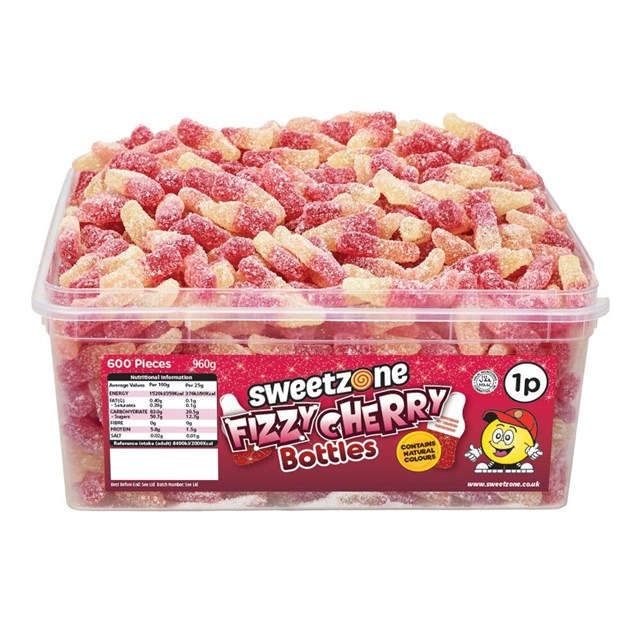 SWEETZONE 1P TUBS Fizzy Cherry Bottles