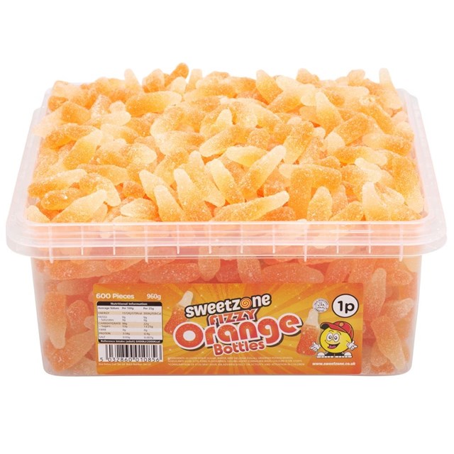 SWEETZONE 1P TUBS Fizzy Orange Bottles