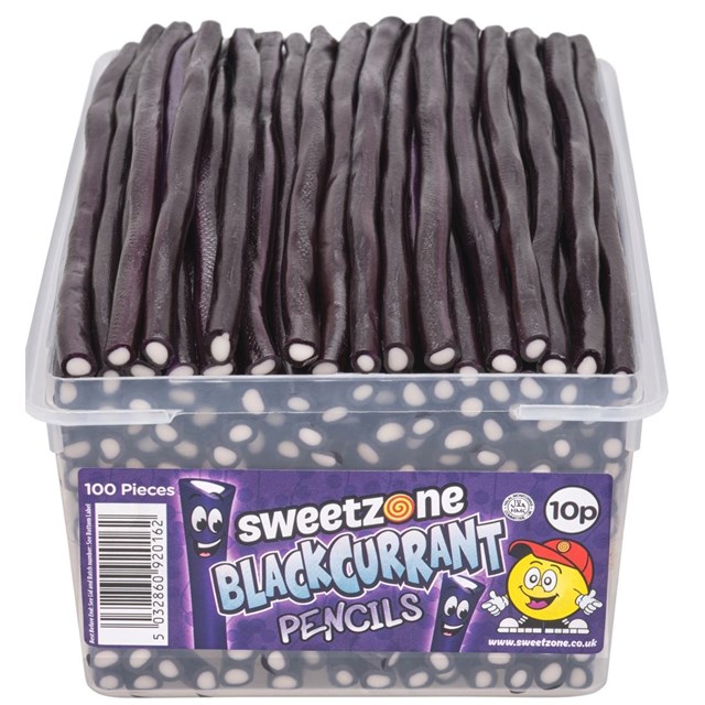 Sweetzone Pencils Blackcurrant Tubs 100 Pieces