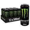 Monster Energy Drink Plain Pack Original 500ml (12 Pack)