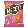 McCoys Sizzling King Prawn Ridge Cut Crisps 45g (36 Pack)