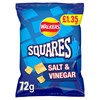 Walkers Squares Salt & Vinegar 72g 18 Pack £1.35