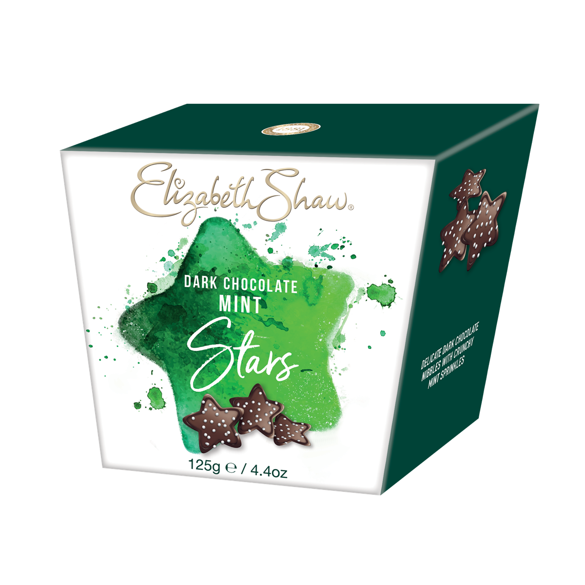 ELIZABETH SHAW DARK CHOCOLATE MINT STARS 125g