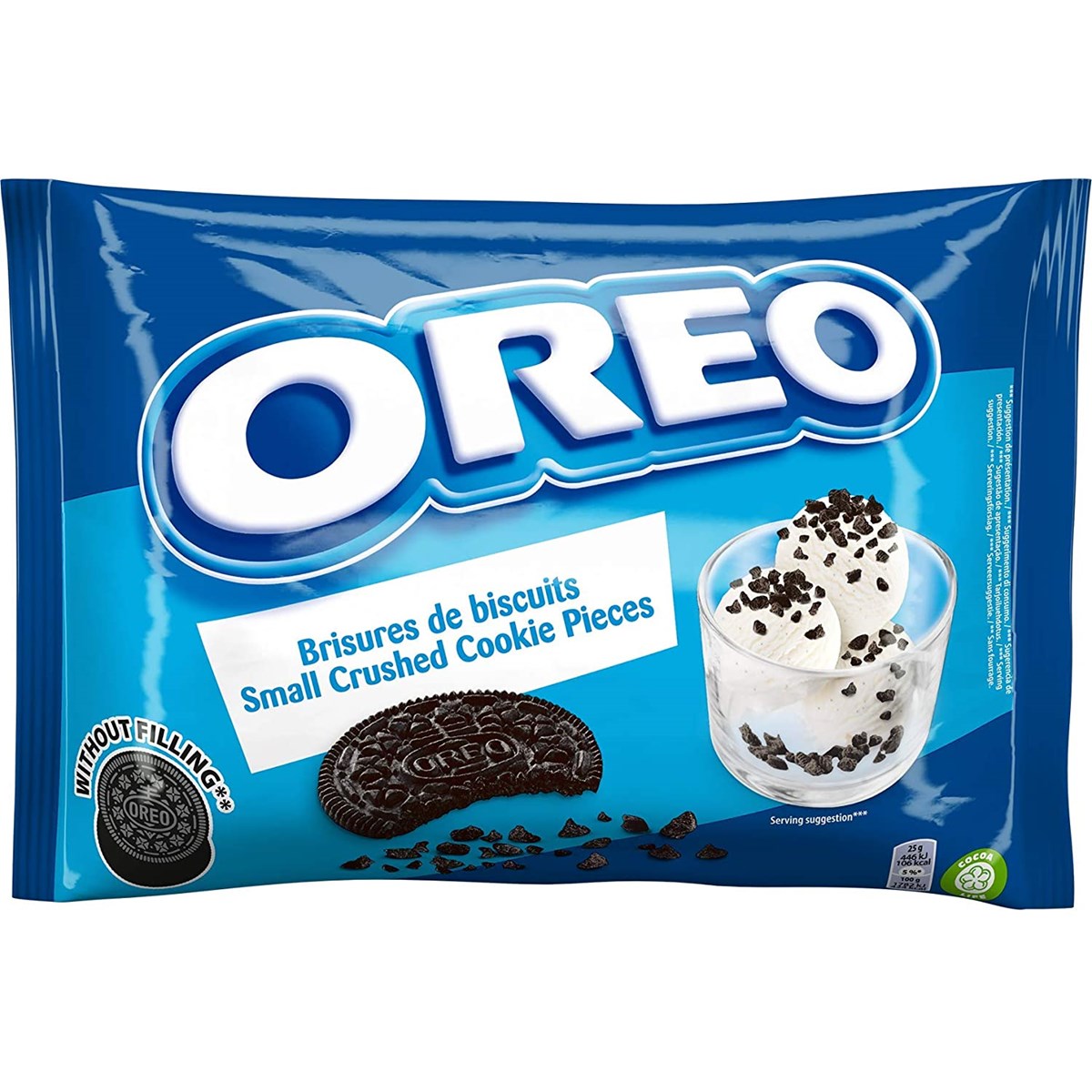 OREO CRUSHED COOKIE PIECES WITHOUT FILLING FOR BAKING 400g