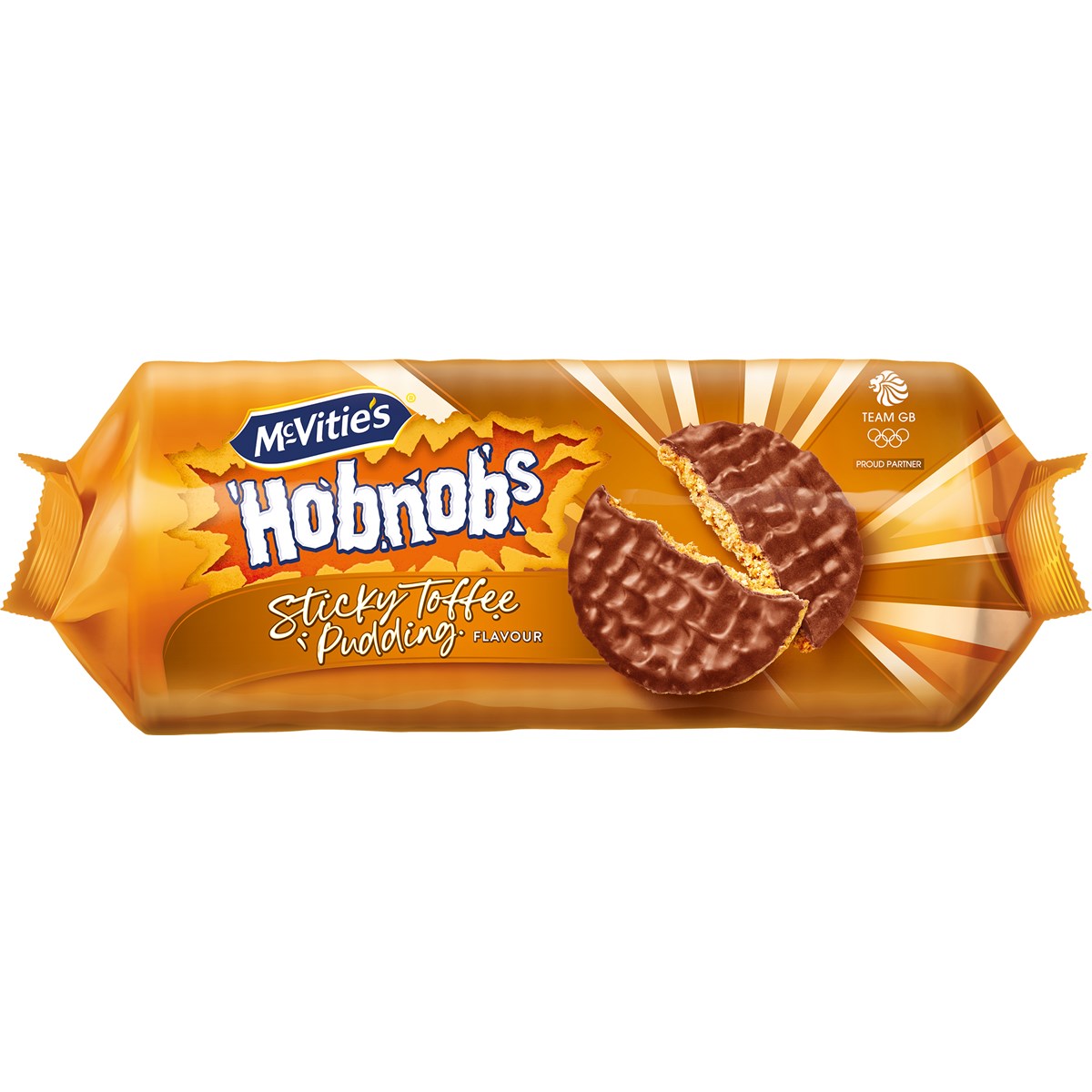 MCVITIES STICKY TOFFEE PUDDING CHOCOLATE HOBNOBS 262g (12 PACK)