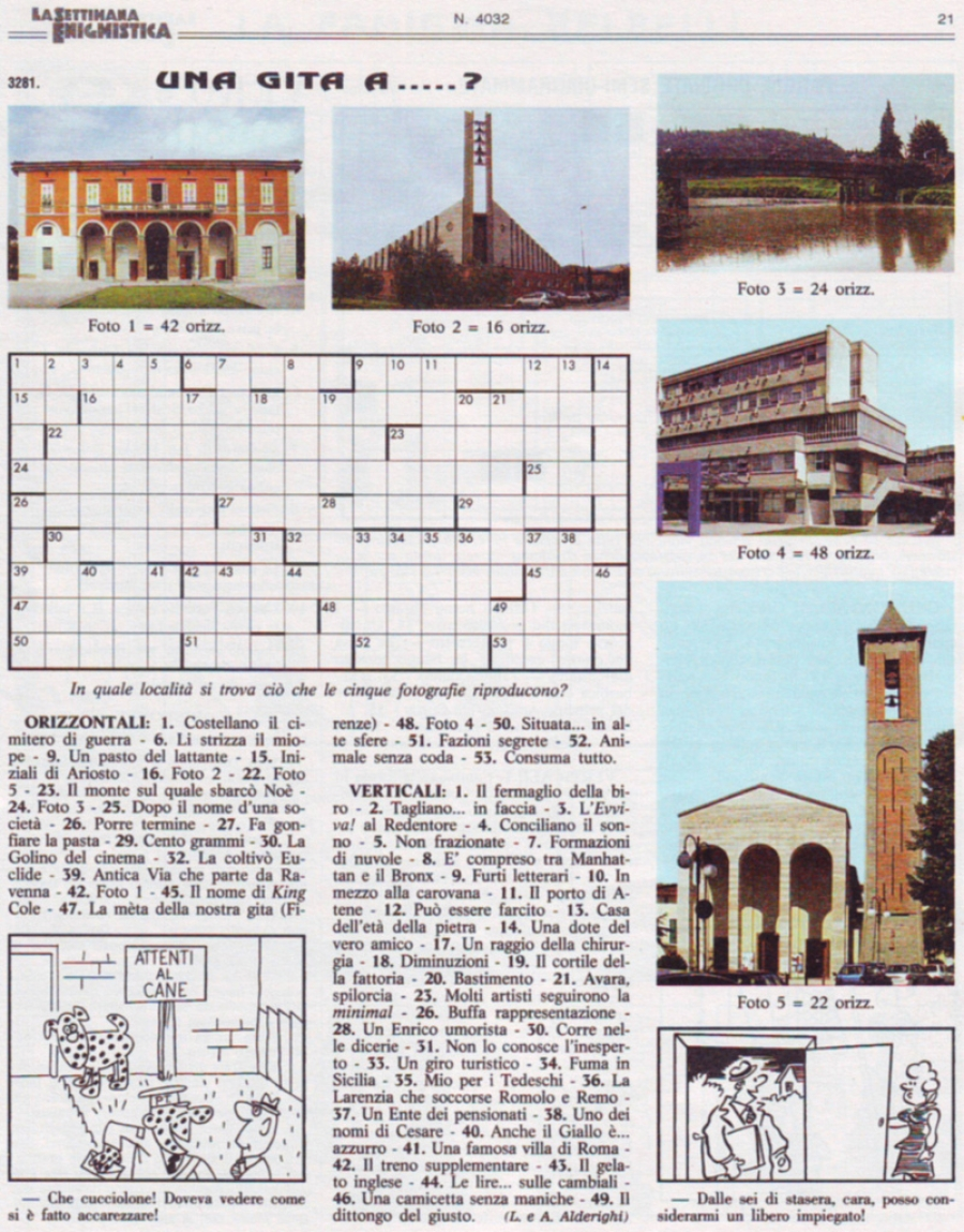 Italian word searches and crosswords