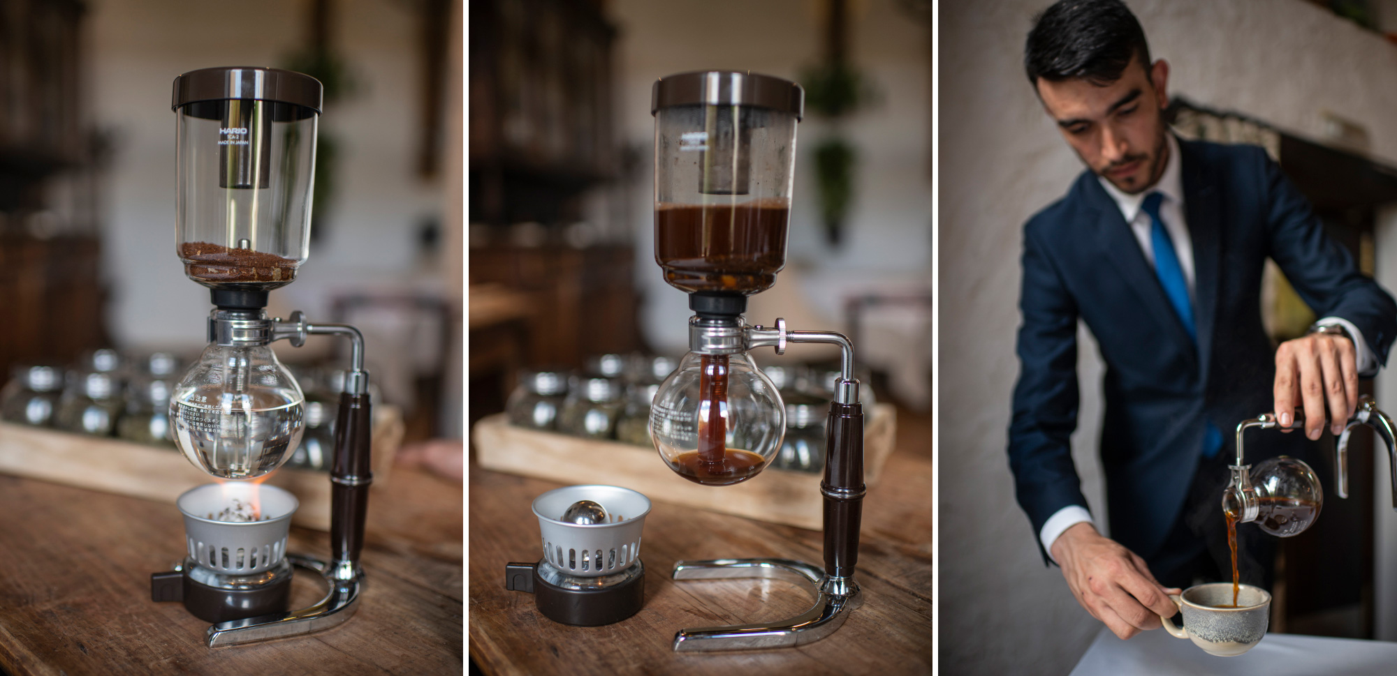 El momento de infusionar el café. El momento de infusionar el café.