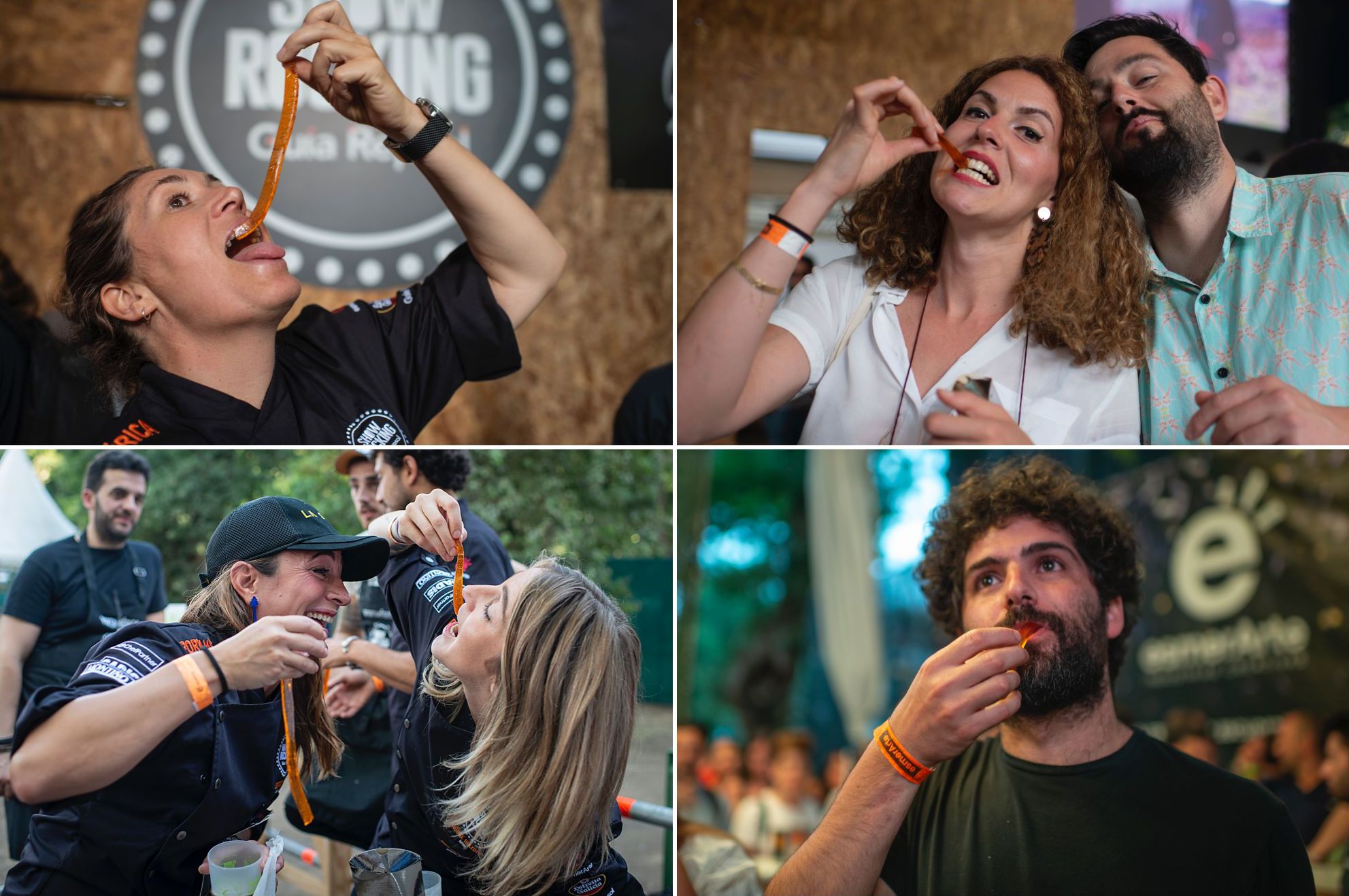 Portamerica 2019: chef comiendo la pulsera comestible Portamerica 2019: chef comiendo la pulsera comestible