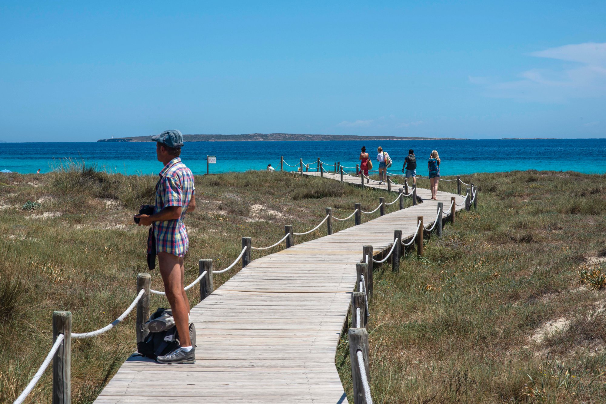 Miradores Formentera: Pasarela de madera de Ses Illetes Miradores Formentera: Pasarela de madera de Ses Illetes