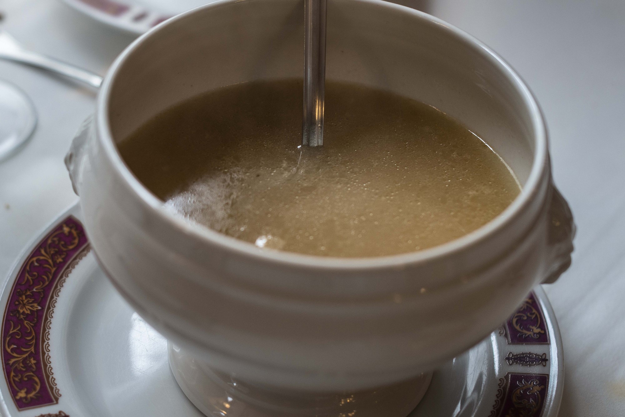 Lo último la sopa, para bajar.