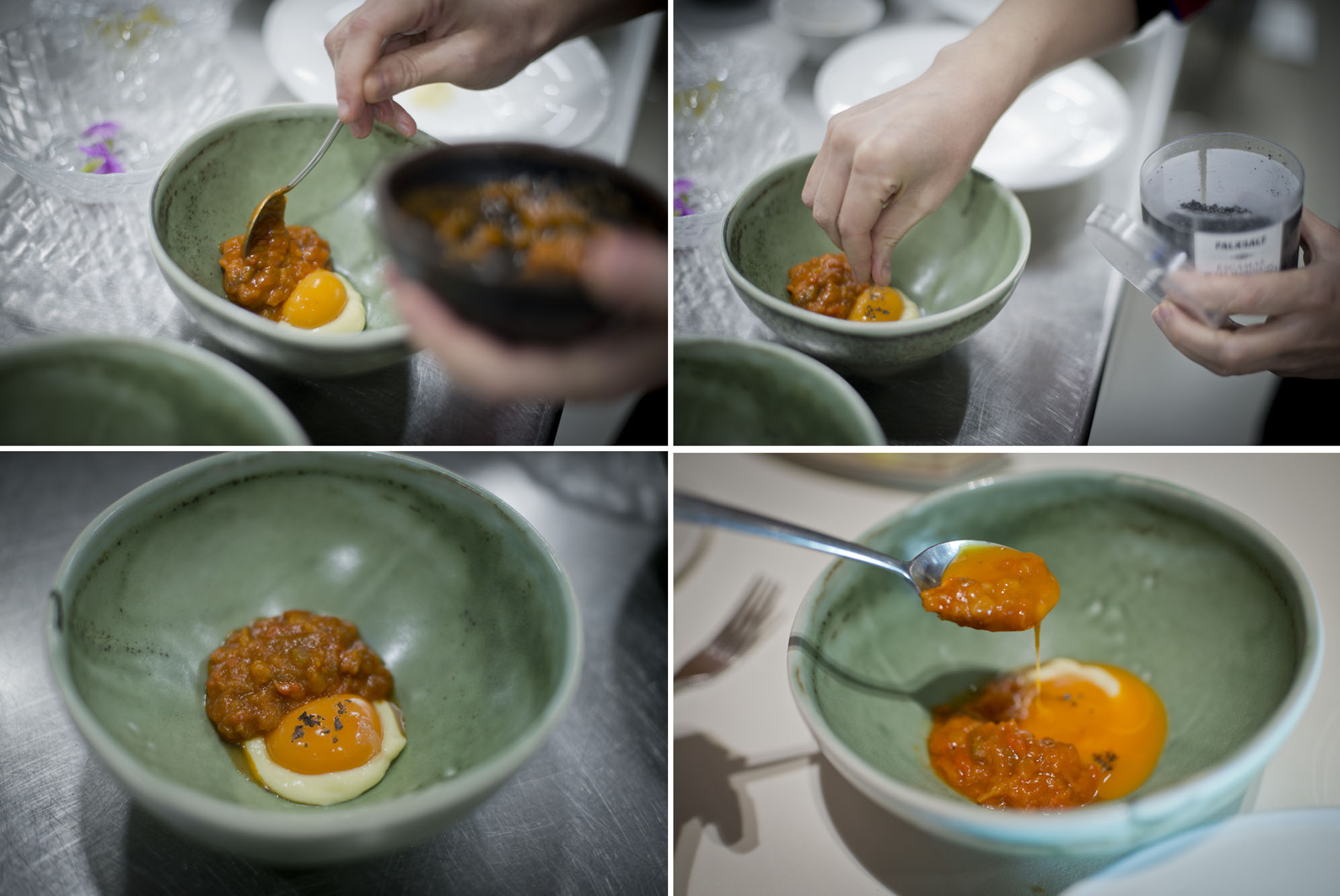 Asadillo manchego con yema de huevo. Asadillo manchego con yema de huevo.